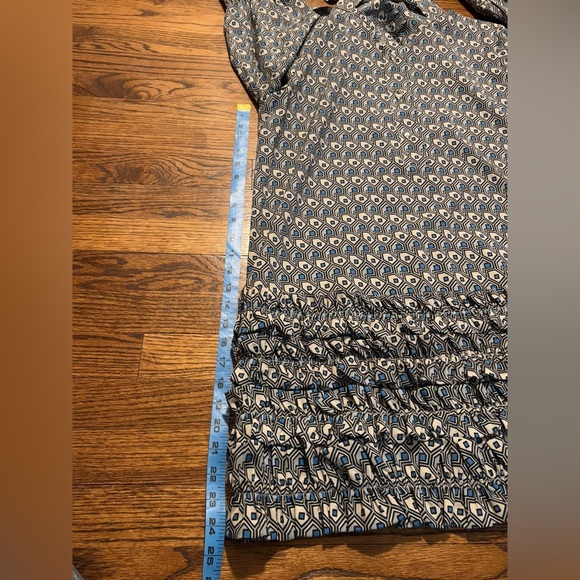 NEW Tuckernuck | Celia Mini Dress with‎ Bow Ruffles Geometric Blue Sz M - Picture 12 of 12